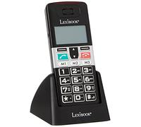 Lexibook, Cellulare per anziani, Torcia luminosa, blocco note sul retro del portatile, vivavoce, nero, MP100