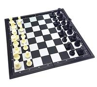 Lexibook Chessman Classic, Scacchi Magnetico e Pieghevole, 32 Pezzi, Gioco da Tavolo per Famiglie, Nero/Argento, Colore Nope, Standard-Größe