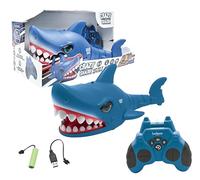 Lexibook - Crazy Shark - Telecomando Shark, Fino a 5 km/h (3mph), Modalità di caccia e danza automatica, programmabile, effetti musicali, Blu, SHARK01