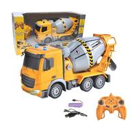 Lexibook, Crosslander® Pro, betoniera RC, camion miscelatore telecomandato, effetti luminosi, serbatoio rotante a 360°, ricaricabile, RCP15