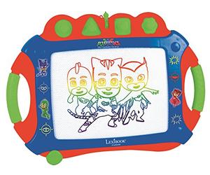 Lexibook CRPJM600 - Lavagnetta da Disegno PJ Masks, 4 Tipi di stampi magnetici, Maniglie, Blu/Verde/Arancione