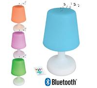 Lexibook, Decotech, Lampe de Bureau LED avec Enceinte Bluetooth, port audio jack, alimentation secteur, blanc/jaune, BTL030