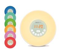 Lexibook, Decotech, Sveglia a colori, luce di risveglio, radio FM, lampada da comodino, simulazione di alba e tramonto, 6 suoni naturali, snooze, luce notturna, RL998