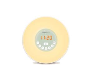 Lexibook, Decotech, Sveglia a colori, luce di risveglio, radio FM, lampada da comodino, simulazione di alba e tramonto, 6 suoni naturali, snooze, luce notturna, RL998