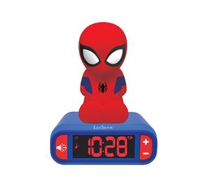LEXIBOOK Digital Alarm Night Light Snooze and Marvel Spider Man Superheroes Soun