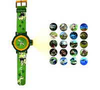 Lexibook Schermo Digitale per Orologio a proiezione regolabile-20 Immagini Dinosauri-per Bambini-Verde e Giallo