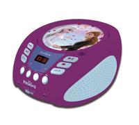 Lexibook - Disney Frozen 2 - Lettore CD Bluetooth per Bambini - Portatile, Effetti Multicolore, Jack per Microfono, AUX in, AC o batterie, Ragazze, Ragazzi, Violetto, RCD109FZLXB