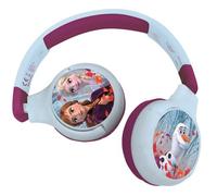Lexibook - Disney Frozen - Cuffie Bluetooth 2-in-1 per Bambini, Stereo Senza Fili cablato, cassaforte per Bambini per Ragazze, Pieghevole, Regolabile, Blu/Viola, HPBT010FZLXB