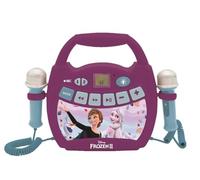Lexibook, Disney Frozen, Lettore Musicale Karaoke Portatile per Bambini - Microfoni, Viola, MP320FZZLXB