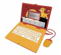 Lexibook, Disney Il Re Leone, Computer educativo bilingue Francese/Inglese, Giocattolo per Bambini con 124 attività di lingua, scrittura, matematica, logica, musica e giochi, giallo/rosso, JC598ANi1