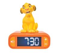 LEXIBOOK, Disney The Lion King, Simba Nightlight alarm clock, Sounds and Melodie