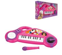 Lexibook Disney Princess Pianoforte elettronico per Bambini con Effetti Luminosi, Microfono, Batteria, Altoparlante Incorporato, brani Demo, Lettore DJ, Rosa/Viola, K704DPLXB