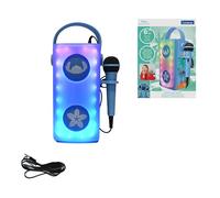 Lexibook, Disney Stitch, Altoparlante Bluetooth® wireless luminoso con microfono, Effetti di luce multicolori, Slot per scheda SD/TF, Batteria ricaricabile, Blu, BTP185DZ