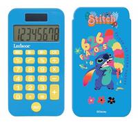 Lexibook, Disney Stitch, Calcolatrice Tascabile con Copertura Protettiva, Funzioni Convenzionali e Avanzate, a Batteria e Solare, Blu, C45D