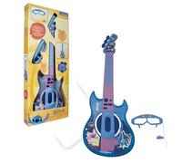 Lexibook, Disney Stitch, Chitarra Elettronica con Microfono e Occhiali per cantare con Stile, 2 modalità di Gioco, Melodie dimostrative, Effetti Luminosi, Blu, K260DLXB