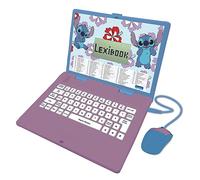 Lexibook JC598Di1 Disney Stitch-Bilingüe Inglés/Francés Ordenador Portátil Educa