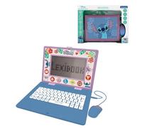 Lexibook, Disney Stitch, Computer portatile educativo bilingue francese/inglese, giocattolo per bambini, 170 attività per imparare, giochi e musica, grande schermo, blu/viola, JC599Di1LXB