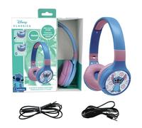Lexibook - Disney Stitch - Cuffie Bluetooth e cablate 2 in 1 con microfono e pulsante di controllo, pieghevoli e regolabili, batteria ricaricabile di lunga durata, HPBT010DLXB