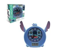 Lexibook Disney Stitch Il mio compagno educativo notturno, sveglia, luce notturna, simulatore d’alba e narratore di storie, con cavo di alimentazione, blu, RLT100D