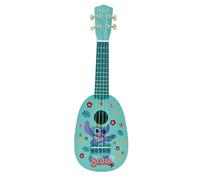 Lexibook, Disney Stitch, Il mio primo ukulele di legno, 4 corde di nylon, 53 cm, guida inclusa, Blu, K230D
