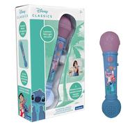Lexibook, Disney Stitch, Microfono luminoso per bambini, giocattolo musicale, altoparlante integrato, effetti luminosi, melodie demo incluse, Blu, MIC80D