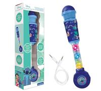 Lexibook Microfono luminoso per bambini Disney Stitch MIC90D, altoparlante integrato, luci, Aux Blu