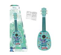 Lexibook, Disney Stitch, My First Ukulele in legno, 4 corde in nylon, 53 cm, guida inclusa, blu, K230D
