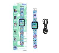Lexibook, Disney Stitch, orologio selfie, touch screen HD, fotocamera 720p, lettore MP3, altoparlante incorporato, dittafono, contapassi, 5 giochi DMW070D