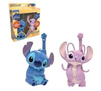 Lexibook, Disney Stitch, walkie-Talkie Stitch e Angel 3D, Portata 500 m, 2 canali di Comunicazione, Clip da Cintura, Blu/Rosa, TW18D1LXB