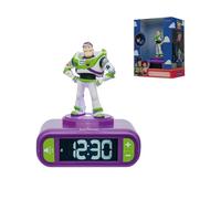 Lexibook, Disney Toy Story Buzz Lightyear, Sveglia Digitale, Statuetta Luminosa 3D, Effetti Sonori, Schermo LCD Retroilluminato, Funzione Snooze, Viola e Verde, RL800TS
