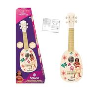 Lexibook, Disney Vaiana, Il mio primo ukulele in legno, 4 corde in nylon, 53 cm, guida inclusa, Blu, K230VN