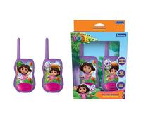 Lexibook Walkie-Talkie Dora l'esploratrice TW12DOR – 200 m 2 canali clip cintura batterie rosa