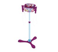 Lexibook- Disney Frozen Altoparlante Piedi per Bambini, Giocattolo Musicale, Altezza Regolabile, effeti Luminosi, 2 microfoni Incluso, MP3, Presa Cavo aux-in, Viola/Blu, Colore