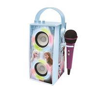 Lexibook, Frozen, Altoparlante Portatile Bluetooth con Microfono, Effetti Luminosi, Karaoke, Senza Fili, USB, Scheda SD, Batteria Ricaricabile, Blu/Viola, BTP180FZZ
