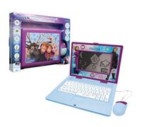 Lexibook, Frozen, Computer Bilingue ed Educativo Spagnolo/Inglese, Giocattolo per Bambini, 170 Attività per Imparare, Giocare Giochi e Musica, Grande schermo, Viola/Blu, JC599FZi2LXB
