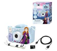 Lexibook, Frozen, Fotocamera 4-in-1 per Bambini con Protezione, Funzioni Foto, Video, MP3 e Giochi, 15 cornici per Personalizzare Le tue Foto, Scheda di Memoria da 8 GB Inclusa, DJ078FZ