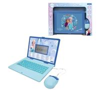 Lexibook, Frozen, Laptop Educativo Bilingue, Inglese e Spagnolo, 164 Attività, Matematica, Giochi di Logica, Modalità Musicale, Grande Schermo LCD, Blu, JC601FZi2LXB