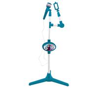 Lexibook- Disney Microfono Frozen 2 Elsa Anna Olaf con Altoparlante e Supporto Illuminato, Blu/Viola, Colore, 3+ anni