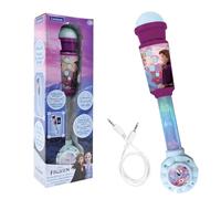 Lexibook Frozen Microfono Luminoso per Bambini, Giocattolo Musicale, Altoparlante Integrato, effeti Luminosi, Presa Cavo aux-in, Viola/Blu, MIC90FZLXB