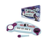 Lexibook Frozen Pianoforte elettronico per Bambini con Effetti Luminosi, Microfono, Batteria, Altoparlante Incorporato, brani Demo, Lettore DJ, Viola/Blu, K704FZLXB
