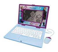 Lexibook, Frozen, Laptop bilingue ed educativo Spagnolo/Inglese, Giocattolo per Bambini, 170 attività da Imparare, Giocare e Musica, Schermo Grande, Viola/Blu, JC599FZi2