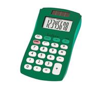 Lexibook - Calcolatrice tascabile FRUITIES®, 8 cifre, 4 operazioni, funzioni di base e avanzate, alimentazione solare e a batteria, Verde, C208B