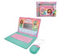 Lexibook, Gabby's Dollhouse, computer portatile per bambini, JC601GDHi1LXB | Guida vocale, mouse e tastiera, grande display LCD, giochi educativi e musica in rosa e verde