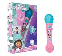 Lexibook, Gabby's Dollhouse, Microfono Luminoso, Rosa, MIC80GDHLXB | Microfono interattivo con altoparlante integrato, personaggi colorati e comandi semplici per cantare.
