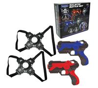 Lexibook Lexibook-JG250, Galactic Battle Set, Gioco Tag con 2 Pistole Laser e 2 Armature Incluse, Tiro Fino a 25 Metri di Distanza, Effetti sonori e Luminosi, JG250
