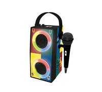Lexibook Harry Potter Altoparlante Portatile Bluetooth con luce e Microfono effetti luce Karaoke Wireless USB SD Card batteria ricaricabile, Nero, BTP180HPZ