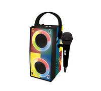 Lexibook Harry Potter Altoparlante Portatile Bluetooth con luce e Microfono effetti luce Karaoke Wireless USB SD Card batteria ricaricabile, Nero, BTP180HPZ