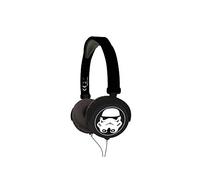 Lexibook HP015SW - Cuffie stereo bambini Disney Star Wars, design Darth Vader/Stormtrooper, Potenza sonora limitata, archetto regolabile, pieghevoli, Nero/Bianco