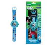 Lexibook, I Puffi, Orologio da polso regolabile con display digitale e 20 proiezioni dell'universo dei Puffi, per bambini, DMW050SF