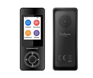 Lexibook, Interprete, Traduttore istantaneo parlante, 75 Lingue, Traduzioni Accurate di qualità Professionale, Touch-Screen, Funzione Chat di Gruppo, Presa per Cuffie, Bluetooth, WiFi, Nero, NTL2000